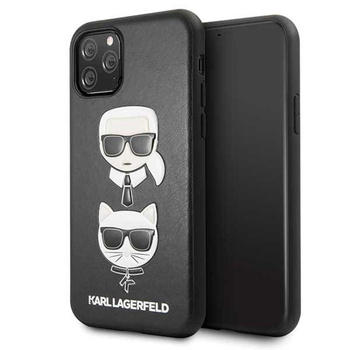 Karl Lagerfeld Embossed Case Karl & Choupette - Coque pour iPhone 11 Pro (Noir)