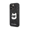 Karl Lagerfeld NFT Glitter Choupette Patch - Etui iPhone 14 Pro Max (czarny)