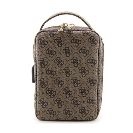 Guess 4G nyomtatott csíkos utazótáska - tartozék szervező (barna)