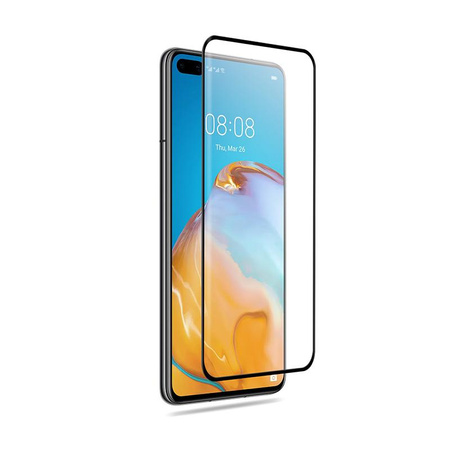 Crong 3D Armour Glass - Verre trempé 9H pour l'ensemble de l'écran du Huawei P40 + cadre d'installation