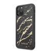 Guess Marble Glass Gold Glitter - Coque iPhone 11 Pro (noir)