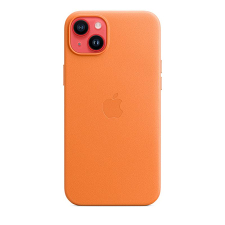 Apple Ledertasche - Ledertasche mit MagSafe für iPhone 14 Plus (Orange)
