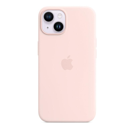 Silikonové pouzdro Apple - Silikonové pouzdro s MagSafe pro iPhone14 (křídově růžové)