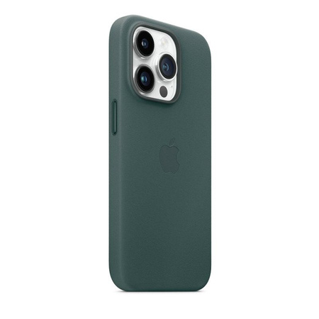 Apple Leather Case - Bőr tok MagSafe-talppal iPhone 14 Pro készülékhez (erdőzöld)