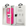 Karl Lagerfeld Choupette Head - pouzdro pro iPhone 11 (fluo růžové)