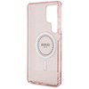 Guess Rhinestones imprimé Logo classique MagSafe - étui pour Samsung Galaxy S25 Ultra (rose)