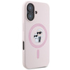Karl Lagerfeld Silicone Karl & Choupette Ring MagSafe - iPhone 16 Case (pink)