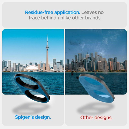 Spigen Optik GLAS.TR Camera Protector 2er-Pack - Objektivschutzglas für iPhone 16 / 16 Plus (2 Stück) (Schwarz)