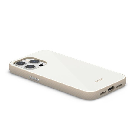 Moshi iGlaze Slim Hardshell Case - iPhone 13 Pro Case (SnapTo system) (Pearl White)