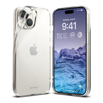 Crong Crystal Slim Cover - iPhone 15 Plus Hülle (Transparent)