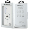 Karl Lagerfeld Taste Karl Kopf gedruckt Logo MagSafe - Samsung Galaxy S25 Fall (weiß)