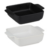 Alpina - Ceramic square ovenproof dish 21x15.8x5.8 cm (black)