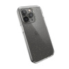 Speck Presidio Perfect-Clear with Glitter - iPhone 14 Pro Case with MICROBAN Coating (Clear / Gold Glitter)