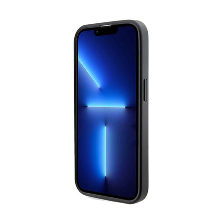 Pouzdro Guess 4G MagSafe s potiskem pruhů - iPhone 15 Pro (černé)