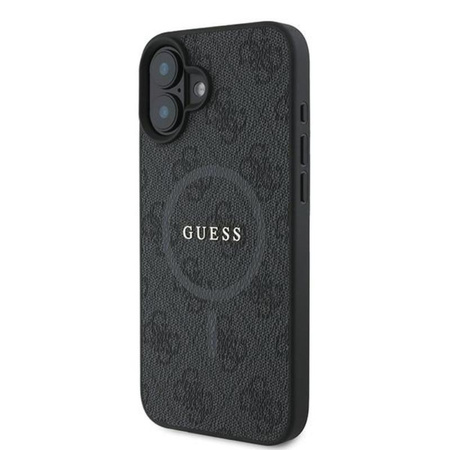 Guess 4G Ring Classic Logo MagSafe - Pouzdro iPhone 16 Plus (černé)
