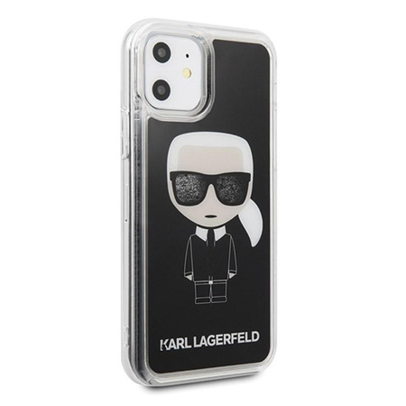 Karl Lagerfeld Iconic Glitter - iPhone 11 Hülle (Schwarz)