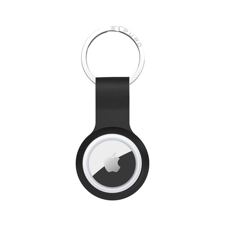 Étui PURO ICON - Porte-clés en silicone pour Apple AirTag (noir)