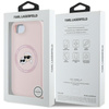 Karl Lagerfeld Silicone Karl & Choupette Heads MagSafe - Coque pour iPhone 16e (rose)