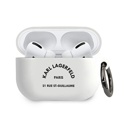 Karl Lagerfeld Silicone RSG - Étui AirPods Pro (blanc)