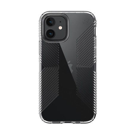 Speck Presidio Perfect-Clear with Grips - iPhone 12 / iPhone 12 Pro Case with MICROBAN Coating (Clear)