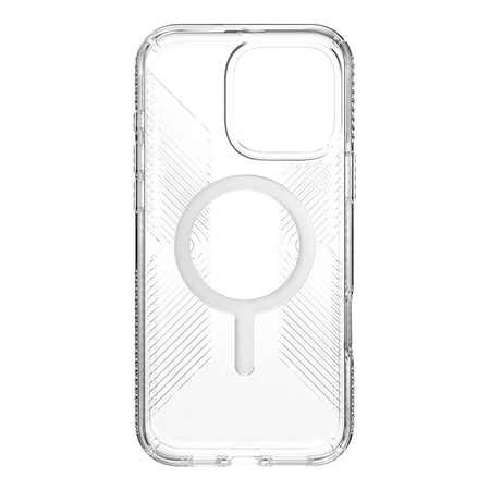 Speck Presidio Perfect-Clear Grip MagSafe - Hülle iPhone 16 Pro Max (Clear / Chrome Finish / Serene Silver)
