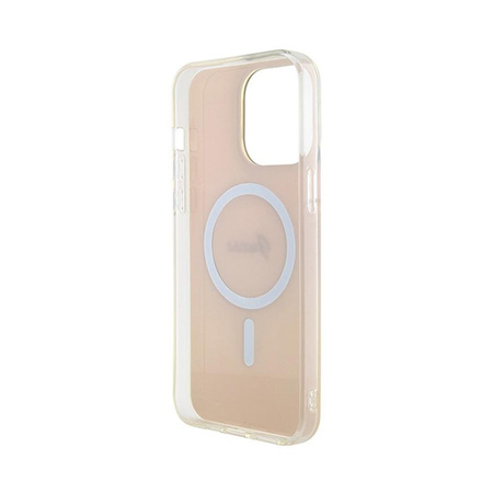 Pouzdro Guess IML Iridescent MagSafe - iPhone 15 Pro Max (růžové)