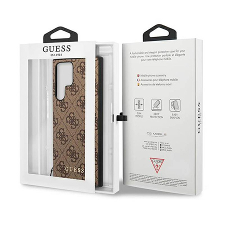 Guess 4G Charms Collection - Samsung Galaxy S23 Ultra tok (barna)
