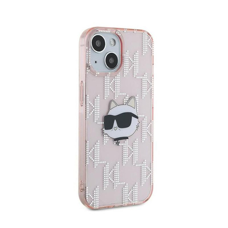 Karl Lagerfeld IML Choupette Head & Monogram - iPhone 15 / 14 / 13 Case (růžová)