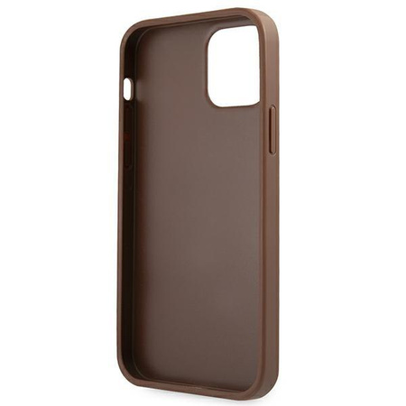 Guess 4G Metal Gold Logo - Etui iPhone 12 Pro Max (brązowy)