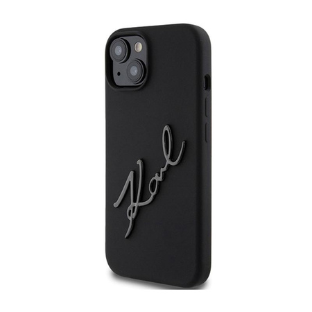 Karl Lagerfeld Silicone Karl Script - iPhone 15 Hülle (Schwarz)