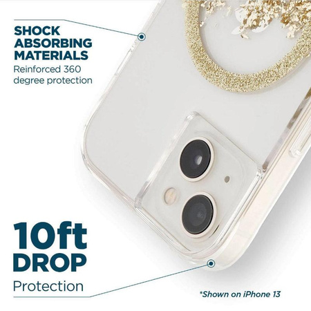 Case-Mate Karat MagSafe - iPhone 14 Plus Hülle verziert mit Gold (Marmor)