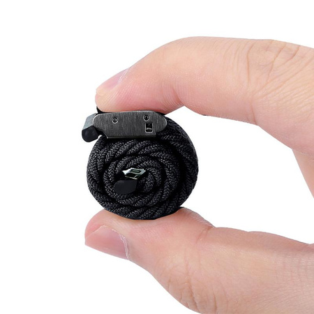 Crong Wave Band – Pletený řemínek pro Apple Watch 44/45/46/49 mm (grafitový)