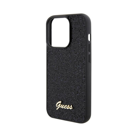 Guess Disco Metal Script - pouzdro pro iPhone 15 Pro Black)