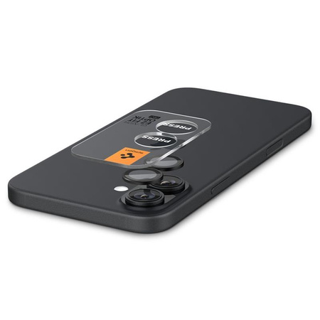 Spigen Optik Pro GLAS.TR EZ Fit Camera Protector 2-Pack - Verre de protection pour iPhone 16 / 16 Plus (2 pcs) (Noir)