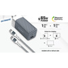 Energizer Ultimate - cestovní nabíječka Multiplug EU / UK / US GaN USB-C a USB-A 65W PD + kabel USB-C (černá)