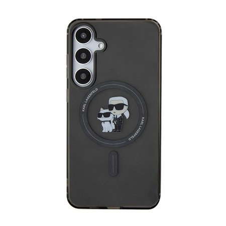 Karl Lagerfeld IML Karl & Choupette Glitter MagSafe - Étui Samsung Galaxy S24+ (noir)