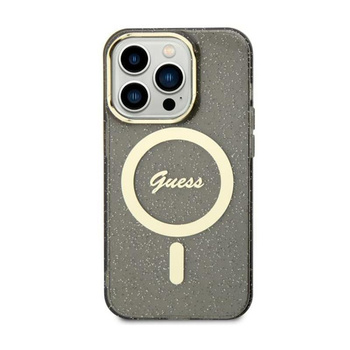 Guess Glitter Gold MagSafe - Hülle für iPhone 11 (Schwarz)