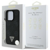 Guess Grained Hot Stamp Peony Triangle Logo MagSafe - Case for iPhone 16 Pro Max (black)