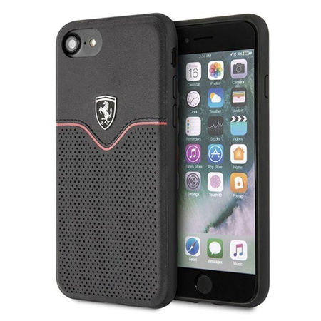 Ferrari Victory - Leather case for iPhone 8 / 7 (black)