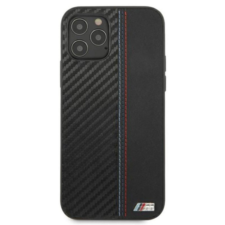 BMW Carbon Tricolor - Coque iPhone 12 Pro Max (noir)