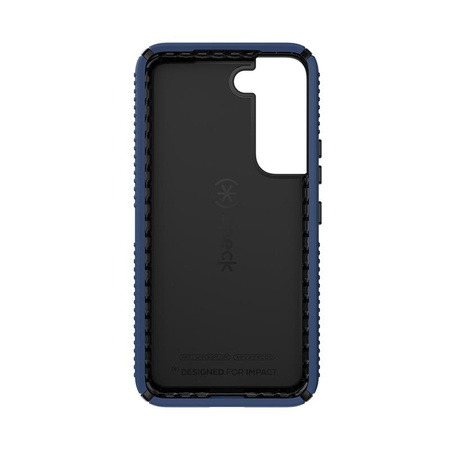 Speck Presidio2 Grip - pouzdro pro Samsung Galaxy S22 s povrchovou úpravou MICROBAN (Coastal Blue/Storm blue)