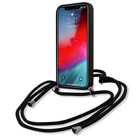 Karl Lagerfeld Fullbody Silicone Iconic Cord - iPhone 12 / 12 Pro Case (Black)