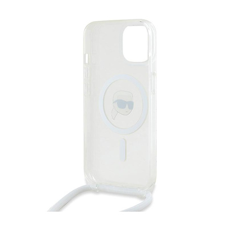 Karl Lagerfeld Crossbody IML Karl Head MagSafe - iPhone 15 / 14 / 13 Case (Transparent)