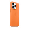 Apple Leather Case - Bőr tok MagSafe-zárolóval iPhone 14 Pro készülékhez (narancssárga)