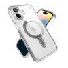 Speck Presidio Perfect-Clear ClickLock & MagSafe - iPhone 16 Case (Clear / Chrome Finish / Serene Silver)