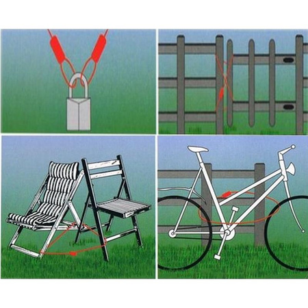 Dunlop - Cipher Kabel-Fahrradschloss (Grau)