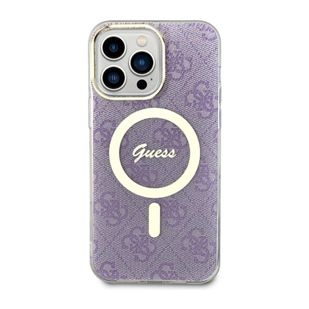 Guess 4G MagSafe - Schutzhülle für iPhone 14 Pro Max (Violett)