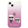 Karl Lagerfeld Ikonik & Choupette - Coque pour iPhone 13 Mini (rose)