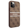 Guess 4G Printed Stripe - iPhone 12 Pro Max Tasche (braun)