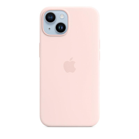 Apple szilikon tok - Szilikon tok MagSafe-rel iPhone14 készülékhez (kréta rózsaszín)